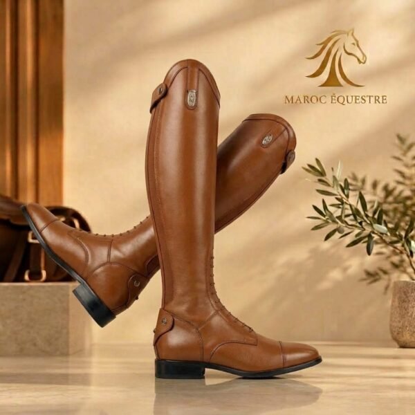 b2 (3) Bottes Équestres à Lacets Renforcées